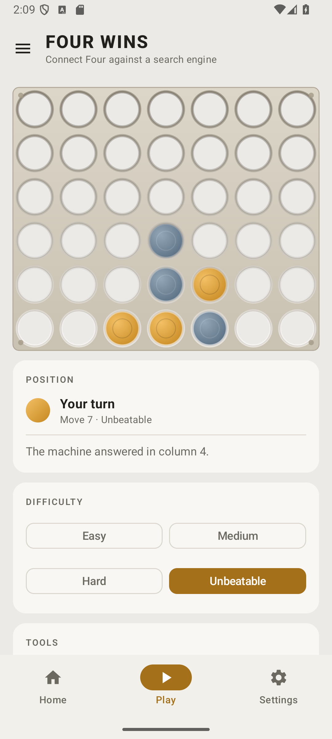 The board mid-game