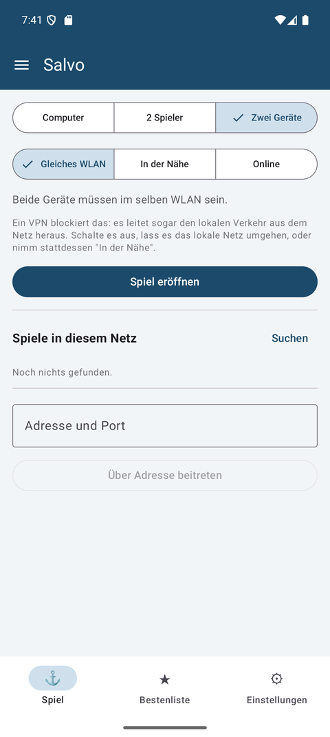 Das andere Gerät finden