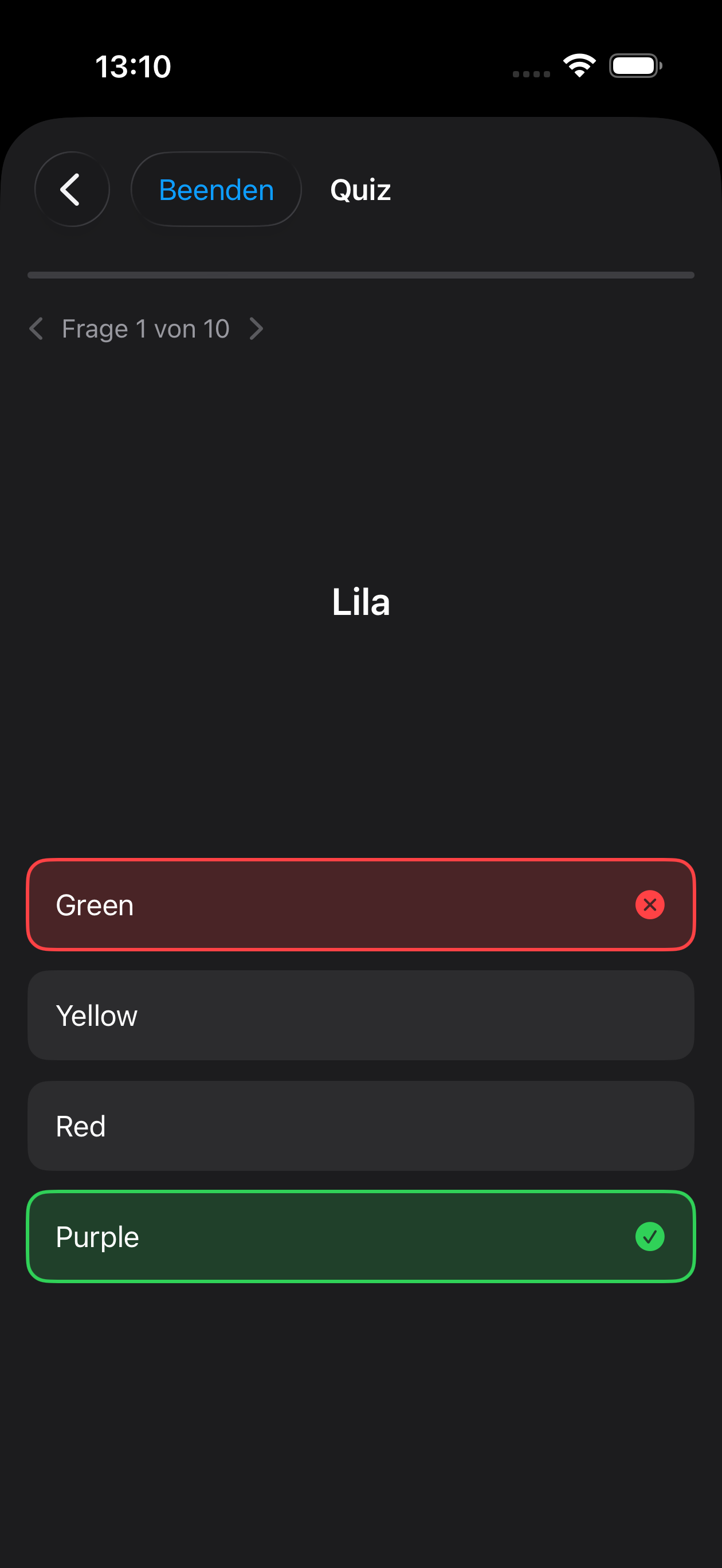 Quiz Mode