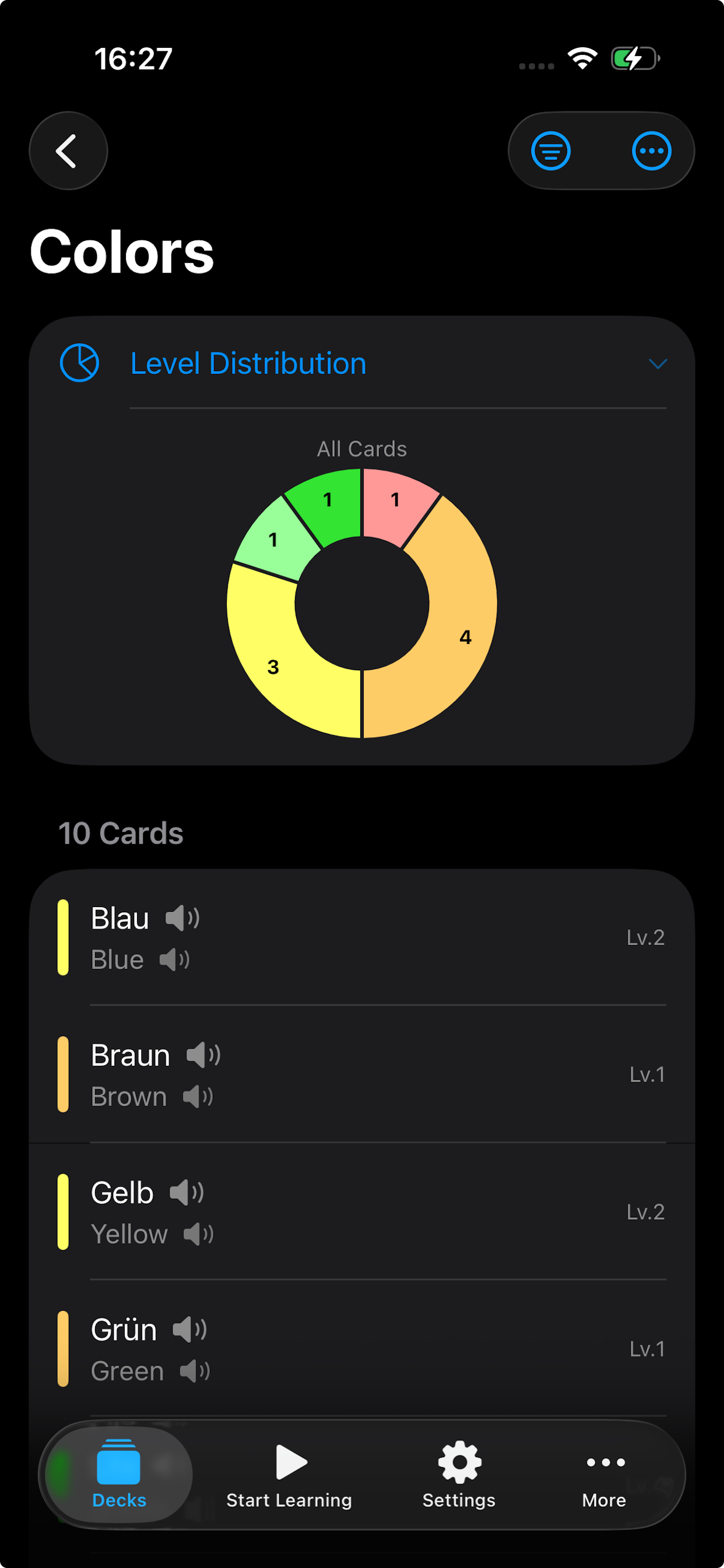Organize your vocabulary decks