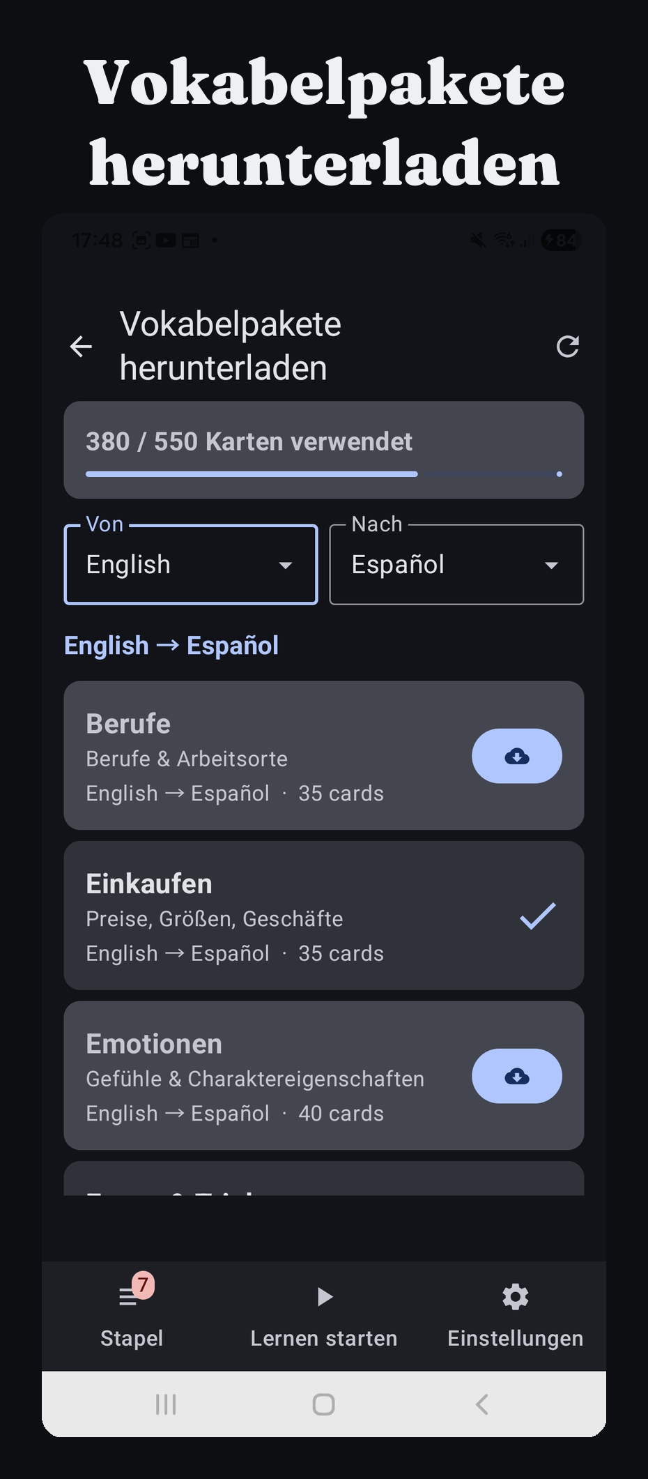 Trainiere deine Rechtschreibung