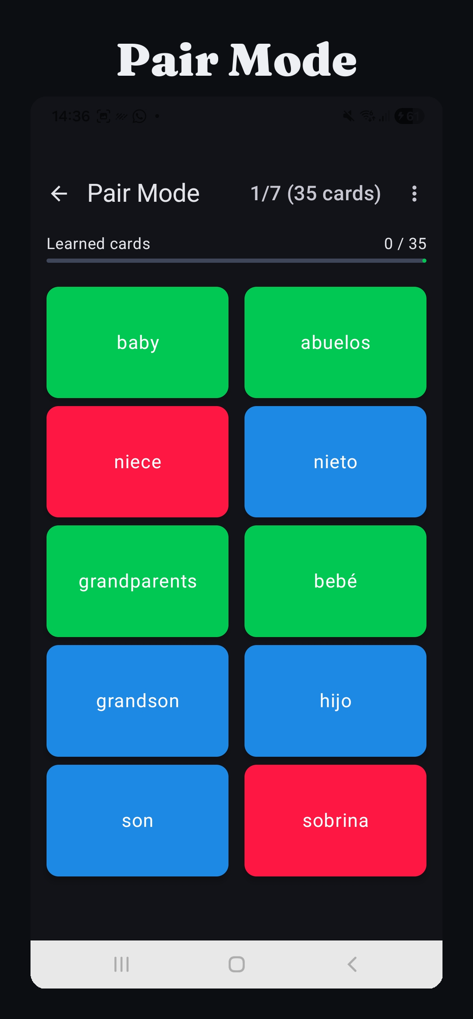 Match the right pairs