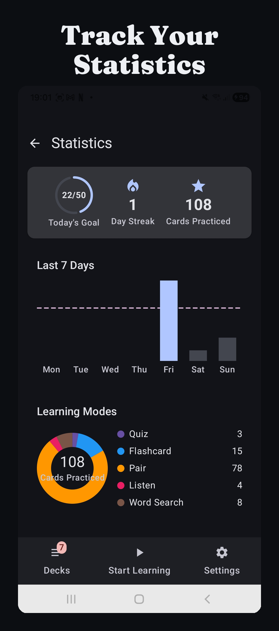 Track your statistics